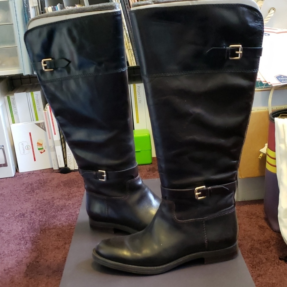 Enzo Angiolini black riding boots